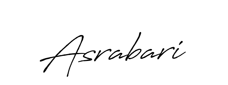 Asrabari stylish signature style. Best Handwritten Sign (Antro_Vectra_Bolder) for my name. Handwritten Signature Collection Ideas for my name Asrabari. Asrabari signature style 7 images and pictures png