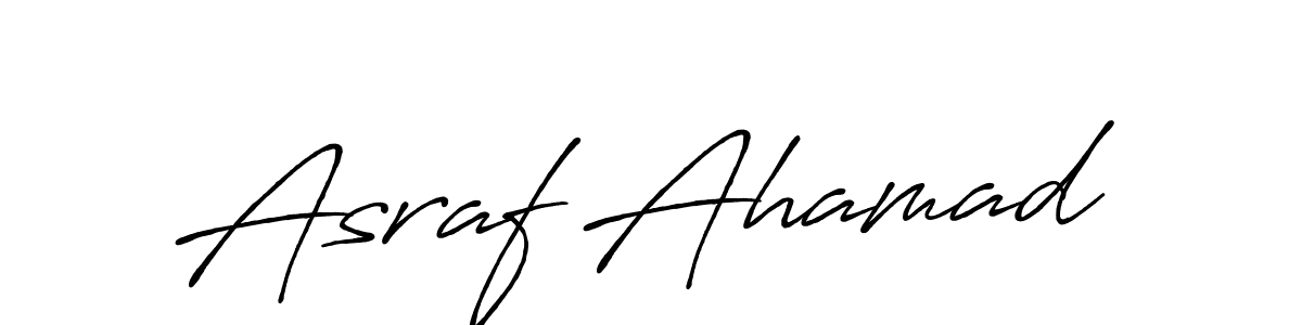 Create a beautiful signature design for name Asraf Ahamad. With this signature (Antro_Vectra_Bolder) fonts, you can make a handwritten signature for free. Asraf Ahamad signature style 7 images and pictures png