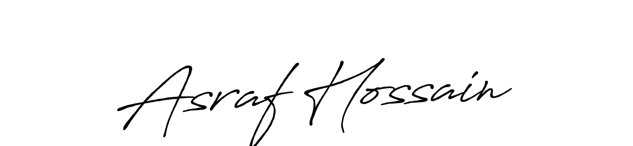 Also we have Asraf Hossain name is the best signature style. Create professional handwritten signature collection using Antro_Vectra_Bolder autograph style. Asraf Hossain signature style 7 images and pictures png