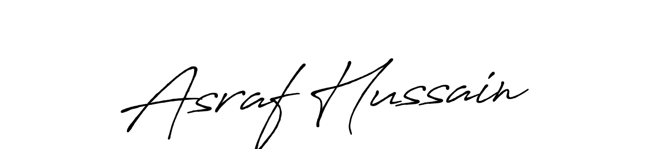 Create a beautiful signature design for name Asraf Hussain. With this signature (Antro_Vectra_Bolder) fonts, you can make a handwritten signature for free. Asraf Hussain signature style 7 images and pictures png