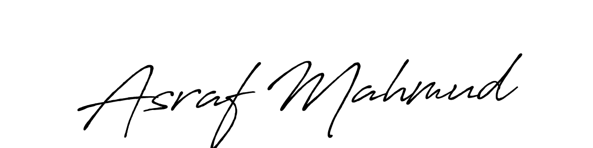 Also we have Asraf Mahmud name is the best signature style. Create professional handwritten signature collection using Antro_Vectra_Bolder autograph style. Asraf Mahmud signature style 7 images and pictures png
