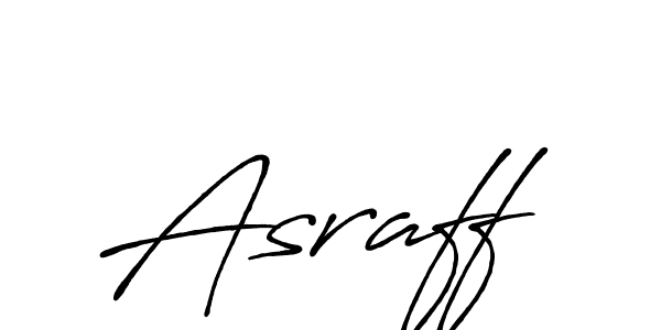 Asraff stylish signature style. Best Handwritten Sign (Antro_Vectra_Bolder) for my name. Handwritten Signature Collection Ideas for my name Asraff. Asraff signature style 7 images and pictures png