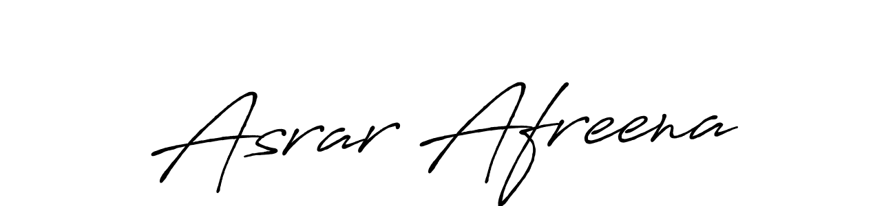 How to make Asrar Afreena name signature. Use Antro_Vectra_Bolder style for creating short signs online. This is the latest handwritten sign. Asrar Afreena signature style 7 images and pictures png