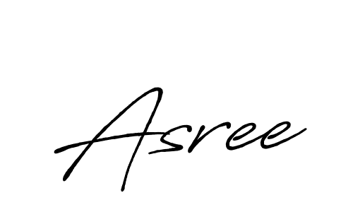 Use a signature maker to create a handwritten signature online. With this signature software, you can design (Antro_Vectra_Bolder) your own signature for name Asree. Asree signature style 7 images and pictures png