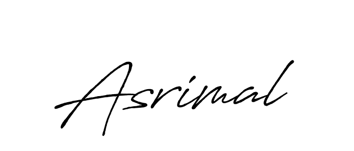 Make a beautiful signature design for name Asrimal. With this signature (Antro_Vectra_Bolder) style, you can create a handwritten signature for free. Asrimal signature style 7 images and pictures png