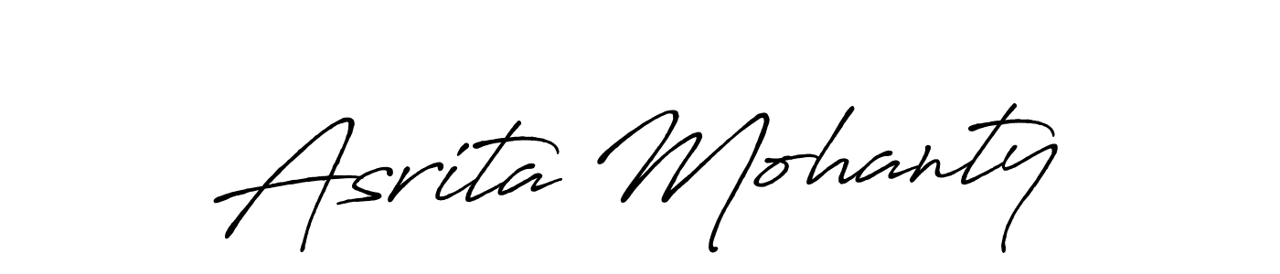 Make a beautiful signature design for name Asrita Mohanty. With this signature (Antro_Vectra_Bolder) style, you can create a handwritten signature for free. Asrita Mohanty signature style 7 images and pictures png