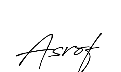 How to make Asrof name signature. Use Antro_Vectra_Bolder style for creating short signs online. This is the latest handwritten sign. Asrof signature style 7 images and pictures png