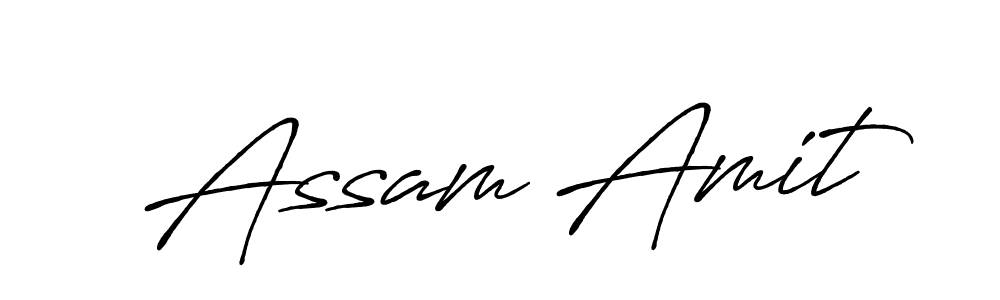 Create a beautiful signature design for name Assam Amit. With this signature (Antro_Vectra_Bolder) fonts, you can make a handwritten signature for free. Assam Amit signature style 7 images and pictures png