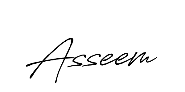 Asseem stylish signature style. Best Handwritten Sign (Antro_Vectra_Bolder) for my name. Handwritten Signature Collection Ideas for my name Asseem. Asseem signature style 7 images and pictures png