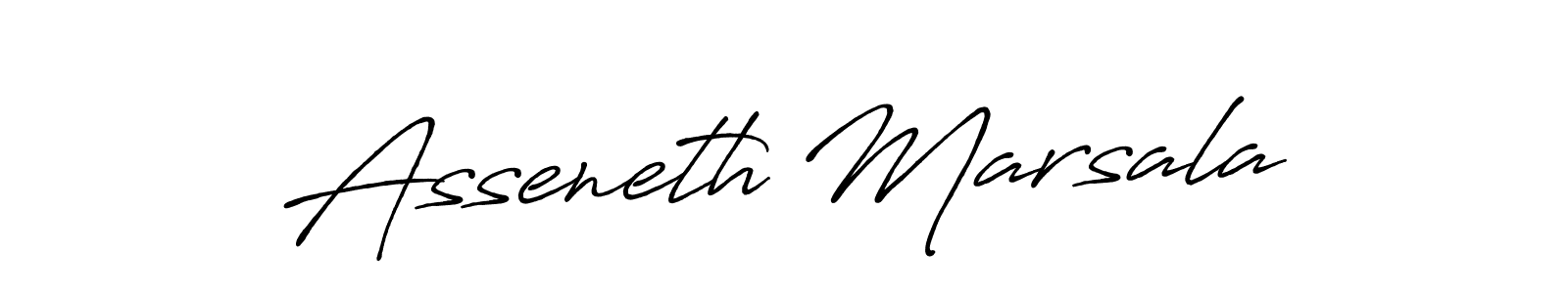 How to make Asseneth Marsala signature? Antro_Vectra_Bolder is a professional autograph style. Create handwritten signature for Asseneth Marsala name. Asseneth Marsala signature style 7 images and pictures png