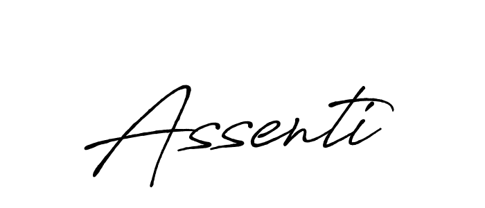 Make a beautiful signature design for name Assenti. Use this online signature maker to create a handwritten signature for free. Assenti signature style 7 images and pictures png