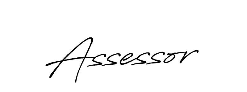 How to make Assessor name signature. Use Antro_Vectra_Bolder style for creating short signs online. This is the latest handwritten sign. Assessor signature style 7 images and pictures png