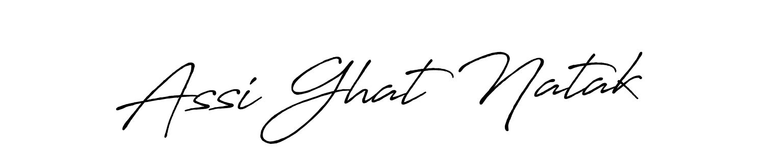 Make a beautiful signature design for name Assi Ghat Natak. With this signature (Antro_Vectra_Bolder) style, you can create a handwritten signature for free. Assi Ghat Natak signature style 7 images and pictures png