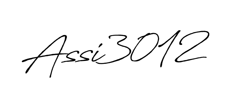 Make a beautiful signature design for name Assi3012. With this signature (Antro_Vectra_Bolder) style, you can create a handwritten signature for free. Assi3012 signature style 7 images and pictures png