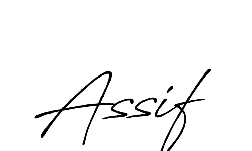 Make a beautiful signature design for name Assif. With this signature (Antro_Vectra_Bolder) style, you can create a handwritten signature for free. Assif signature style 7 images and pictures png