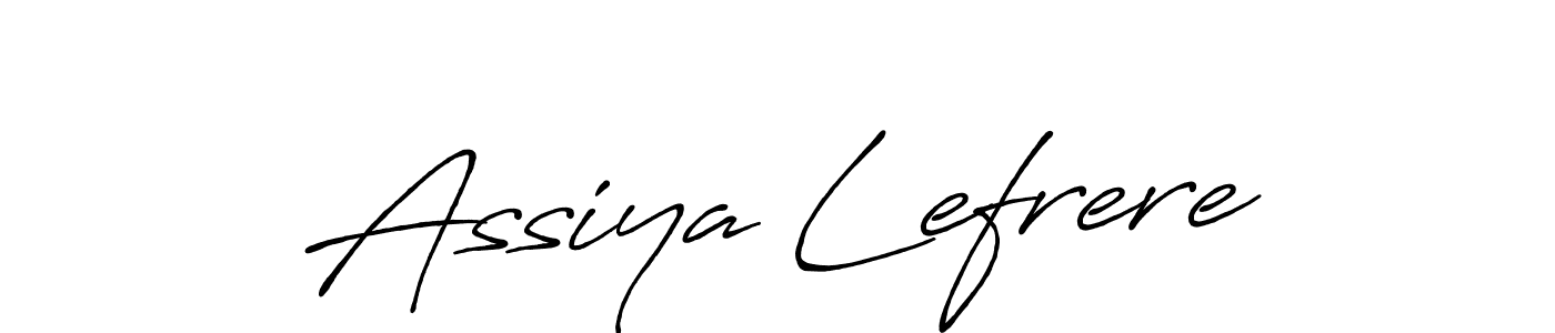 Also we have Assiya Lefrere name is the best signature style. Create professional handwritten signature collection using Antro_Vectra_Bolder autograph style. Assiya Lefrere signature style 7 images and pictures png
