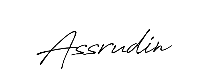 Also we have Assrudin name is the best signature style. Create professional handwritten signature collection using Antro_Vectra_Bolder autograph style. Assrudin signature style 7 images and pictures png