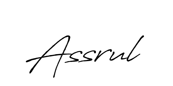 Design your own signature with our free online signature maker. With this signature software, you can create a handwritten (Antro_Vectra_Bolder) signature for name Assrul. Assrul signature style 7 images and pictures png