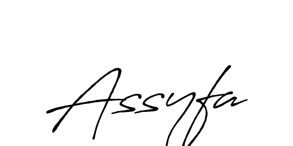 Assyfa stylish signature style. Best Handwritten Sign (Antro_Vectra_Bolder) for my name. Handwritten Signature Collection Ideas for my name Assyfa. Assyfa signature style 7 images and pictures png