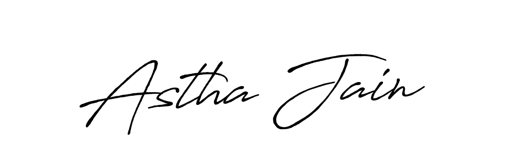 Make a beautiful signature design for name Astha Jain. With this signature (Antro_Vectra_Bolder) style, you can create a handwritten signature for free. Astha Jain signature style 7 images and pictures png