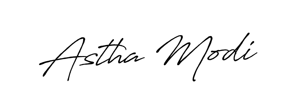 Design your own signature with our free online signature maker. With this signature software, you can create a handwritten (Antro_Vectra_Bolder) signature for name Astha Modi. Astha Modi signature style 7 images and pictures png