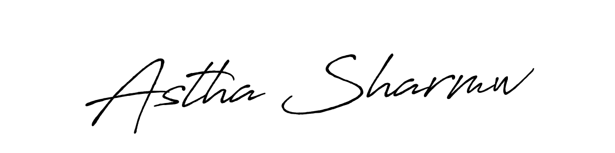 Use a signature maker to create a handwritten signature online. With this signature software, you can design (Antro_Vectra_Bolder) your own signature for name Astha Sharmw. Astha Sharmw signature style 7 images and pictures png