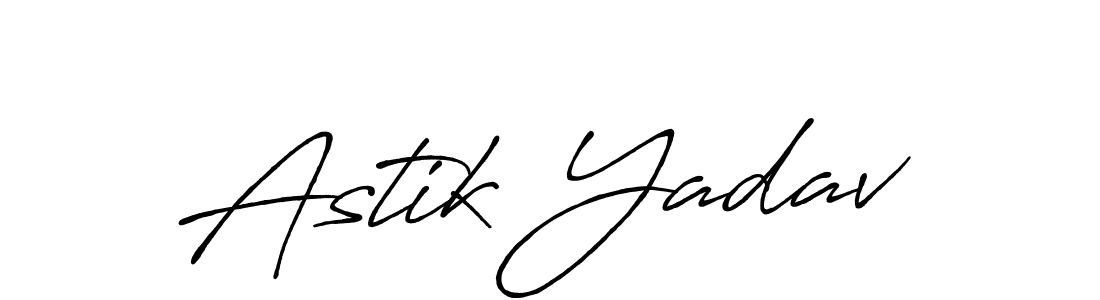 Make a beautiful signature design for name Astik Yadav. With this signature (Antro_Vectra_Bolder) style, you can create a handwritten signature for free. Astik Yadav signature style 7 images and pictures png