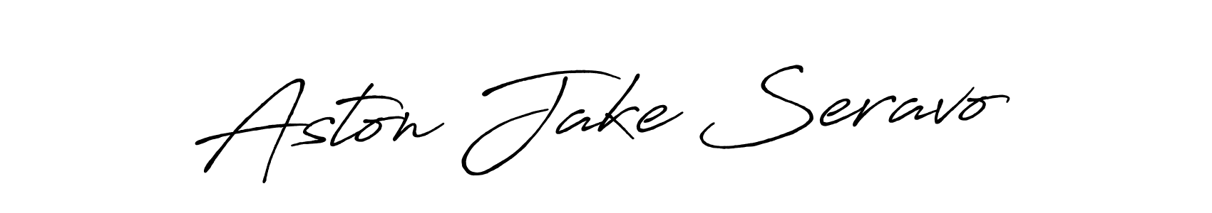 Aston Jake Seravo stylish signature style. Best Handwritten Sign (Antro_Vectra_Bolder) for my name. Handwritten Signature Collection Ideas for my name Aston Jake Seravo. Aston Jake Seravo signature style 7 images and pictures png