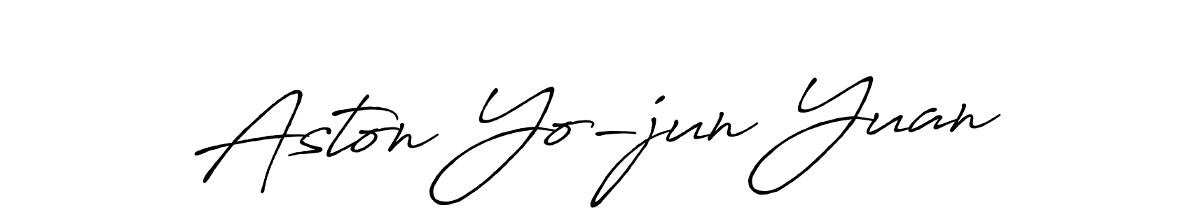 Design your own signature with our free online signature maker. With this signature software, you can create a handwritten (Antro_Vectra_Bolder) signature for name Aston Yo-jun Yuan. Aston Yo-jun Yuan signature style 7 images and pictures png