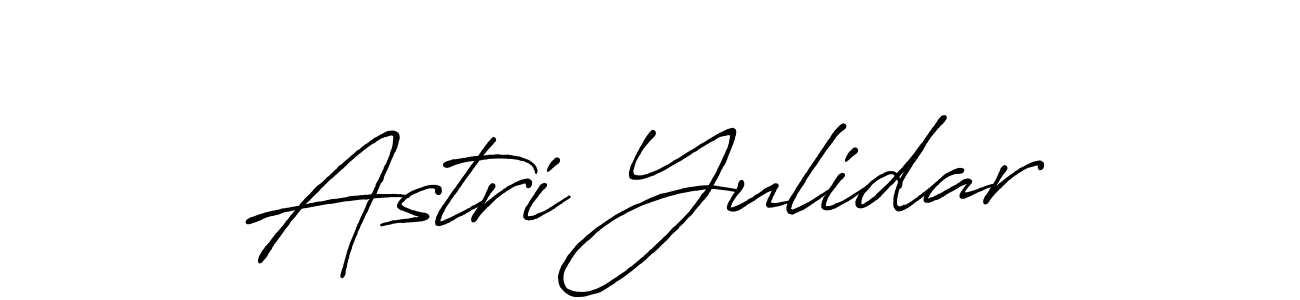 Create a beautiful signature design for name Astri Yulidar. With this signature (Antro_Vectra_Bolder) fonts, you can make a handwritten signature for free. Astri Yulidar signature style 7 images and pictures png