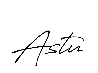 Also we have Astu name is the best signature style. Create professional handwritten signature collection using Antro_Vectra_Bolder autograph style. Astu signature style 7 images and pictures png