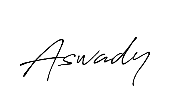 Use a signature maker to create a handwritten signature online. With this signature software, you can design (Antro_Vectra_Bolder) your own signature for name Aswady. Aswady signature style 7 images and pictures png