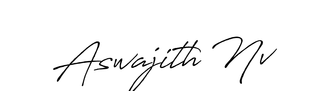 You should practise on your own different ways (Antro_Vectra_Bolder) to write your name (Aswajith Nv) in signature. don't let someone else do it for you. Aswajith Nv signature style 7 images and pictures png