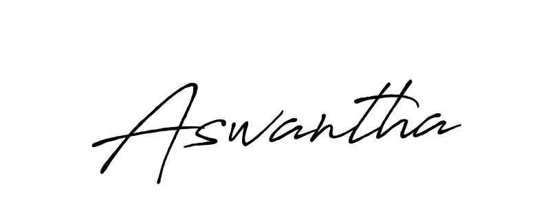 Also we have Aswantha name is the best signature style. Create professional handwritten signature collection using Antro_Vectra_Bolder autograph style. Aswantha signature style 7 images and pictures png