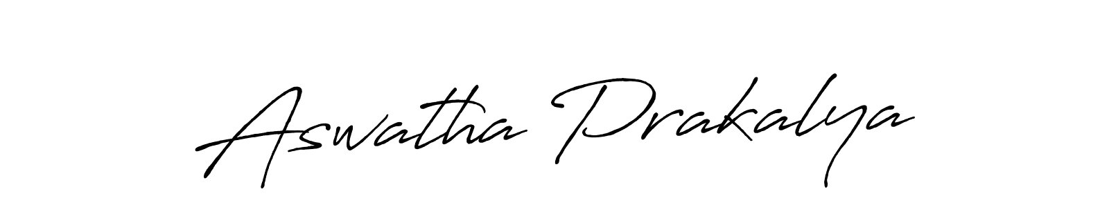 if you are searching for the best signature style for your name Aswatha Prakalya. so please give up your signature search. here we have designed multiple signature styles  using Antro_Vectra_Bolder. Aswatha Prakalya signature style 7 images and pictures png