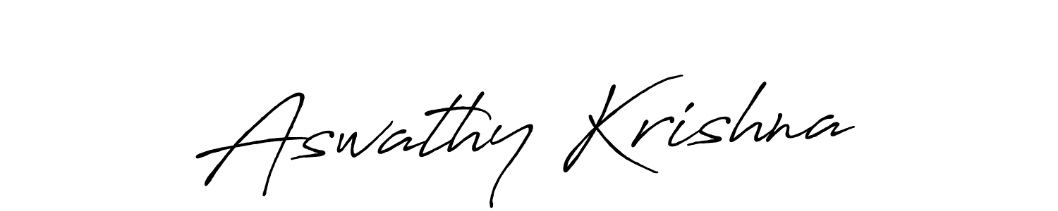 Aswathy Krishna stylish signature style. Best Handwritten Sign (Antro_Vectra_Bolder) for my name. Handwritten Signature Collection Ideas for my name Aswathy Krishna. Aswathy Krishna signature style 7 images and pictures png