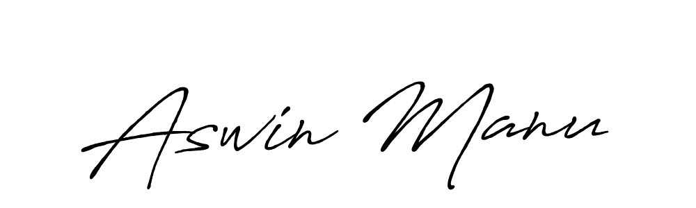 How to make Aswin Manu signature? Antro_Vectra_Bolder is a professional autograph style. Create handwritten signature for Aswin Manu name. Aswin Manu signature style 7 images and pictures png
