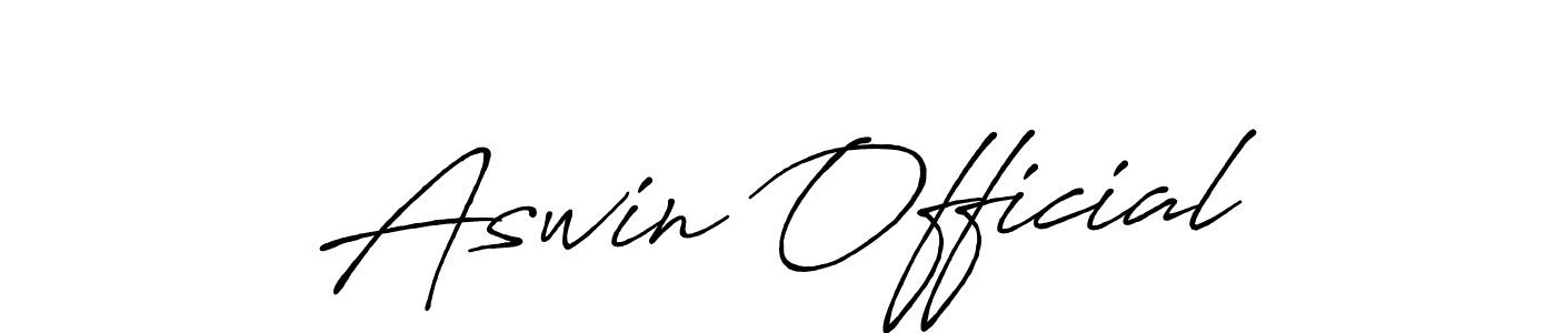 Make a short Aswin Official signature style. Manage your documents anywhere anytime using Antro_Vectra_Bolder. Create and add eSignatures, submit forms, share and send files easily. Aswin Official signature style 7 images and pictures png