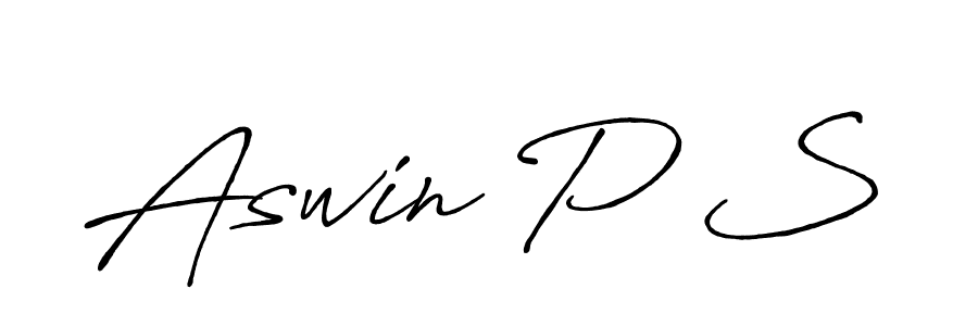 if you are searching for the best signature style for your name Aswin P S. so please give up your signature search. here we have designed multiple signature styles  using Antro_Vectra_Bolder. Aswin P S signature style 7 images and pictures png