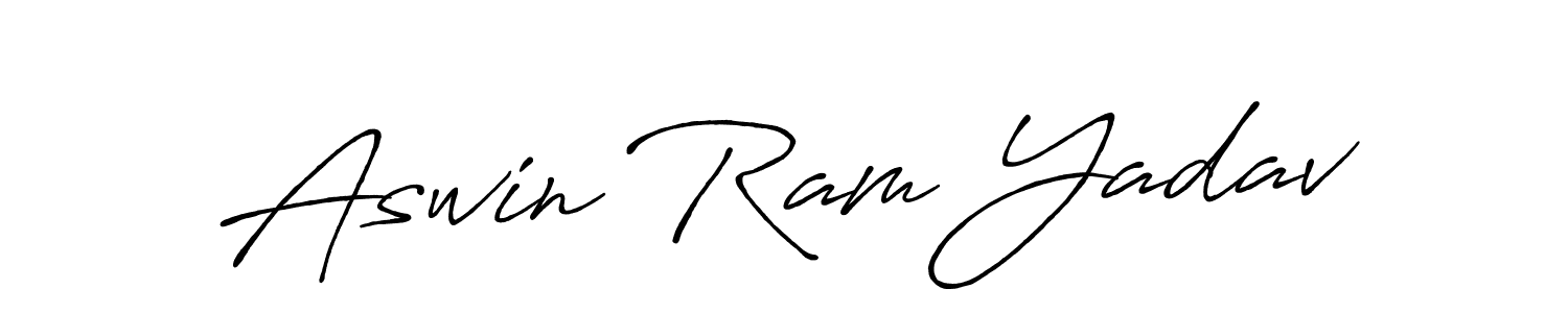 Also we have Aswin Ram Yadav name is the best signature style. Create professional handwritten signature collection using Antro_Vectra_Bolder autograph style. Aswin Ram Yadav signature style 7 images and pictures png