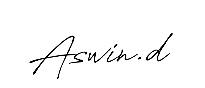 Create a beautiful signature design for name Aswin.d. With this signature (Antro_Vectra_Bolder) fonts, you can make a handwritten signature for free. Aswin.d signature style 7 images and pictures png