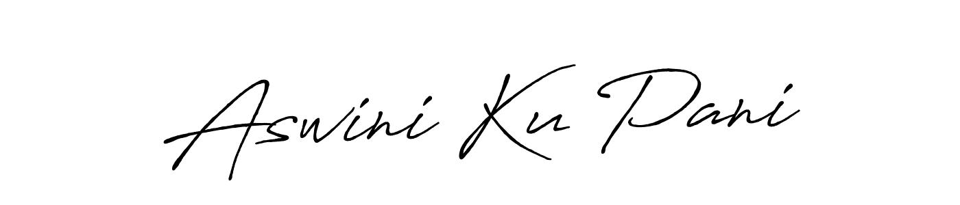Create a beautiful signature design for name Aswini Ku Pani. With this signature (Antro_Vectra_Bolder) fonts, you can make a handwritten signature for free. Aswini Ku Pani signature style 7 images and pictures png