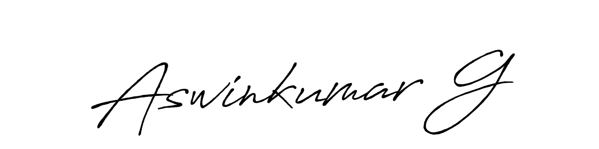 Antro_Vectra_Bolder is a professional signature style that is perfect for those who want to add a touch of class to their signature. It is also a great choice for those who want to make their signature more unique. Get Aswinkumar G name to fancy signature for free. Aswinkumar G signature style 7 images and pictures png