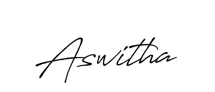 Aswitha stylish signature style. Best Handwritten Sign (Antro_Vectra_Bolder) for my name. Handwritten Signature Collection Ideas for my name Aswitha. Aswitha signature style 7 images and pictures png