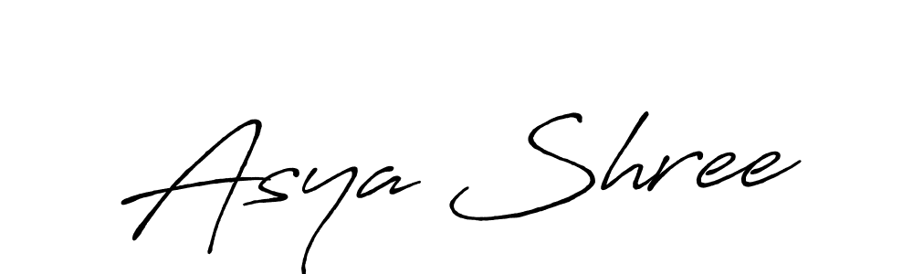 Create a beautiful signature design for name Asya Shree. With this signature (Antro_Vectra_Bolder) fonts, you can make a handwritten signature for free. Asya Shree signature style 7 images and pictures png