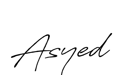 Also we have Asyed name is the best signature style. Create professional handwritten signature collection using Antro_Vectra_Bolder autograph style. Asyed signature style 7 images and pictures png