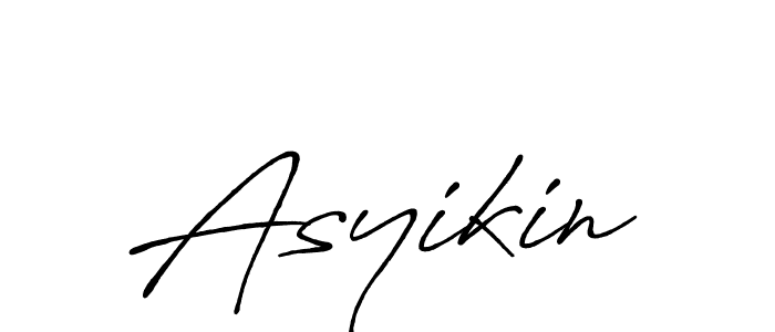 How to make Asyikin signature? Antro_Vectra_Bolder is a professional autograph style. Create handwritten signature for Asyikin name. Asyikin signature style 7 images and pictures png
