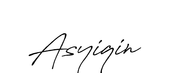 Similarly Antro_Vectra_Bolder is the best handwritten signature design. Signature creator online .You can use it as an online autograph creator for name Asyiqin. Asyiqin signature style 7 images and pictures png