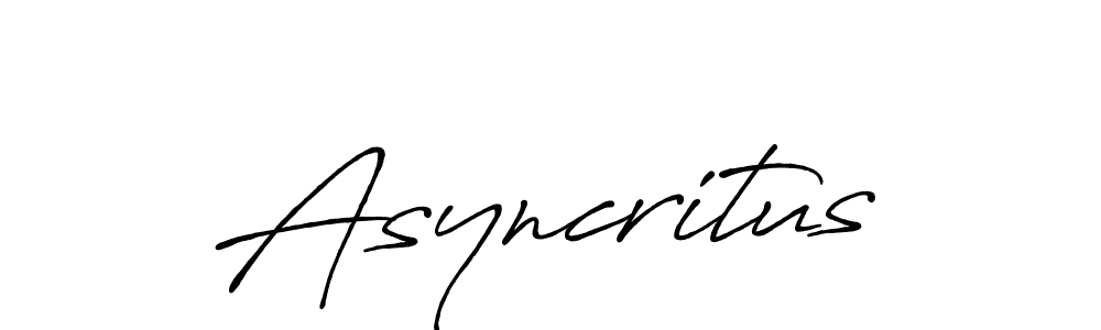 How to make Asyncritus name signature. Use Antro_Vectra_Bolder style for creating short signs online. This is the latest handwritten sign. Asyncritus signature style 7 images and pictures png