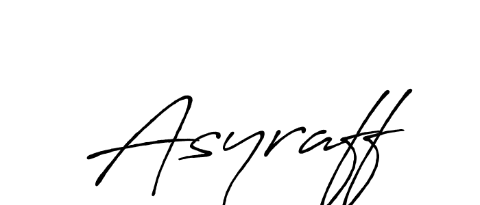 Create a beautiful signature design for name Asyraff. With this signature (Antro_Vectra_Bolder) fonts, you can make a handwritten signature for free. Asyraff signature style 7 images and pictures png